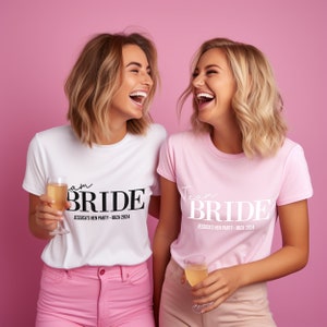 Personalised Hen Do T Shirts | Any Colour | Bachelorette Party Shirts, Custom Bridal Party T Shirts, Team Bride T-Shirts, Hen Party T Shirts