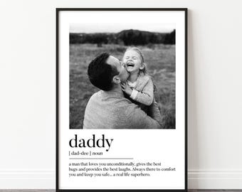 Gepersonaliseerde papacadeau | Gepersonaliseerde papaverjaardagscadeau | Cadeaus voor papa, gepersonaliseerde papa-afdruk, papa vaderdagcadeau, papa foto