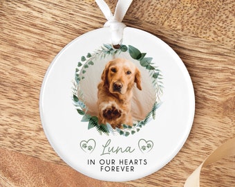 Personalised Pet Memorial Gift | Floral Wreath | Pet Loss Gift, Pet Remembrance, Dog Bereavement, Pet Plaque, Cat Loss, Dog Loss Gift