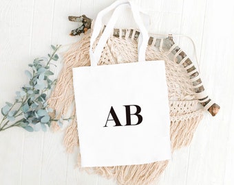 Personalised Tote Bag | Add Any Initials | Initials Tote Bag, Custom Tote Bag, Personalised Shopping Bag | Gift For Her | Monogram Bag