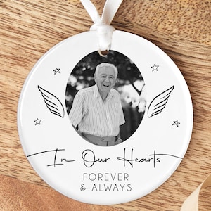 Personalised Memorial Bauble | Angel Wings | Remembrance Gift | Memorial Keepsake, Memory Gift, Bereavement Gift | Family Loss, In Memory