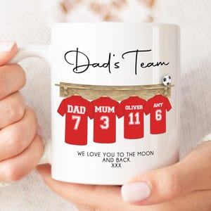 Personalised Dad Mug | Personalised Gift for Dad, Personalised Fathers Day Gift | Dad&#39;s Team Mug, Dad Football Gift, Dad Birthday Gift