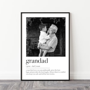 Personalised Grandad Gift | Grandad Birthday Gift | Personalised Grandad Print, Gifts for Grandad, Grandad Gift, Grandad Photo Print