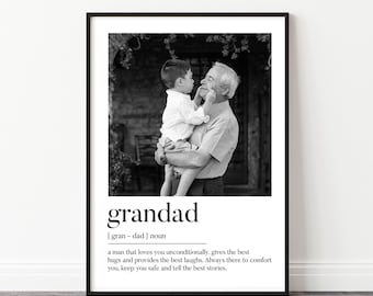Personalisierte Opa Geschenk | Opa Geburtstagsgeschenk | Personalisierter Opa-Druck, Geschenke für Opa, Opa-Geschenk, Opa-Fotodruck