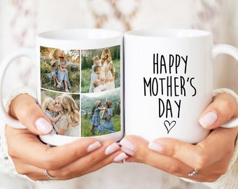 Mug personnalisé avec photo pour maman - Cadeau pour la Fête des Mères | Collage photo, cadeau personnalisé pour la fête des mères. Mug maman personnalisé, cadeau fête des mères personnalisé pour