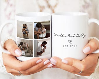 Personalisierte Papa Tasse | Personalisiertes Geschenk für Papa, personalisiertes Papa Geburtstagsgeschenk | Daddy Fotobecher, das beste Daddy Geschenk der Welt, Daddy Mug