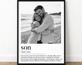 Personalised Son Print | Personalised Son Gift, Custom Son Birthday Gift