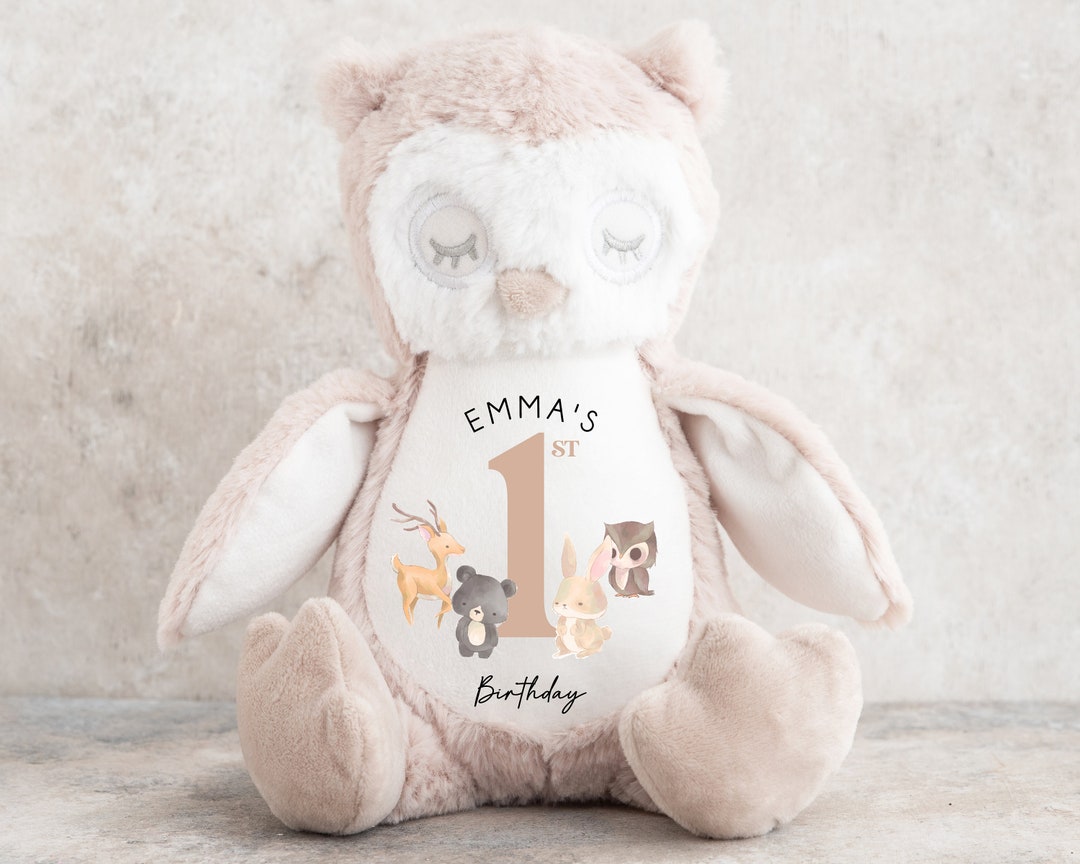 Personalised 1st Birthday Teddy Owl Animals 1st Birthday Gift — free download