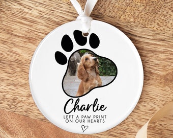 Personalised Pet Memorial Gift | In Our Hearts Photo | Pet Loss Gift, Pet Remembrance, Dog Bereavement, Pet Plaque, Cat Loss, Dog Loss Gift