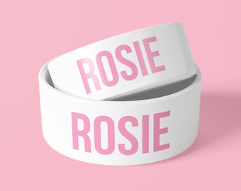 Personalised Dog Bowl - Bold - Add A Name
