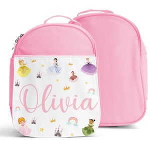 Personalisierte Kinder Lunch Tasche | Benutzerdefinierte Kinder Lunch Bag | Mädchen zurück zur Schule | Lunchbag Mädchen | Mädchen Lunch Box - Prinzessinnen
