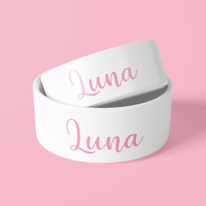 Personalised Dog Bowl - Handwritten - Add A Name