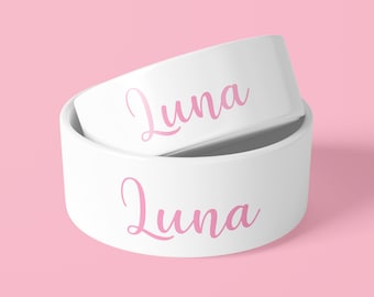 Personalised Dog Bowl - Handwritten - Add A Name