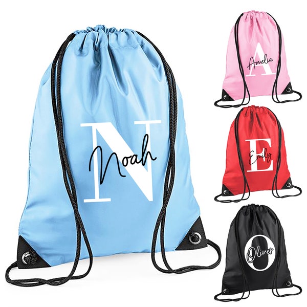 Personalised PE Bag | Kids PE Bag, Personalised Swimming Bag, Children’s Pe Bag, School PE Bag, Personalised Nursery Pe Bag, Drawstring Bag