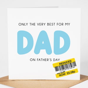 Tarjeta personalizada del Día del Padre, Tarjeta del Día del Padre, Tarjeta del Día del Padre de la hija, Tarjeta del Día del Padre del hijo, Precio reducido divertido