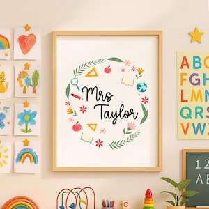 Personalised Teacher Print | Personalised Thank You Teacher Gift | Gifts for Teacher | End of Year Gift, Teacher Present, Teacher Gift
