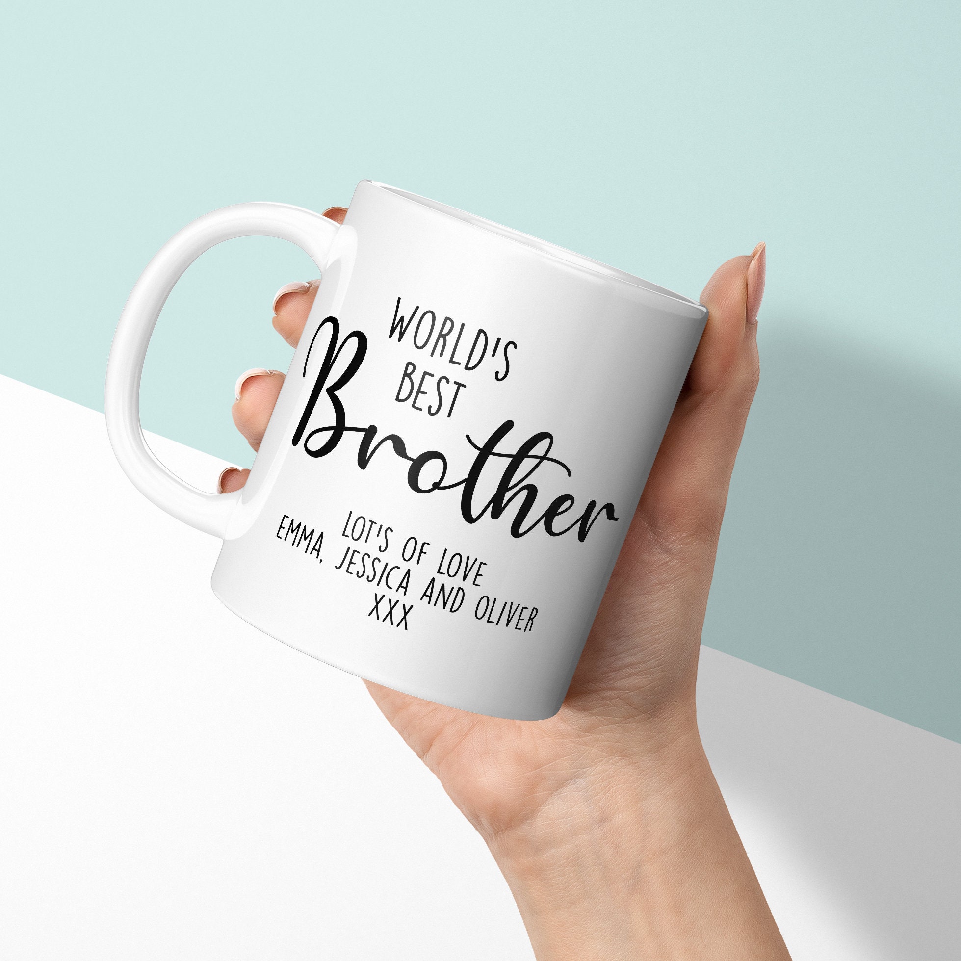 Personalised Mug Custom Brother Gift Worlds Best Brother Custom  