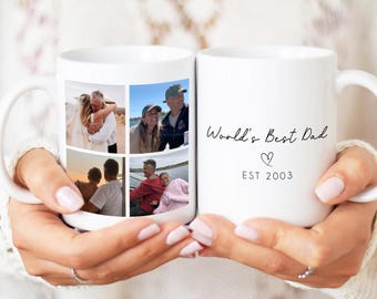 Personalised Dad Mug | Personalised Gift for Dad, Personalised Fathers Day Gift | Dad Photo Mug, Worlds Best Dad Gift, Dad Birthday Gift