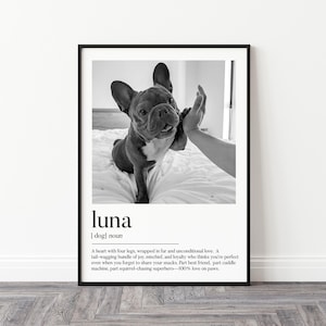 Personalised Pet Photo Print | Personalised Dog Definition Print, Personalised Dog Photo Print, Personalised Dog Gift, Pet Portrait Print