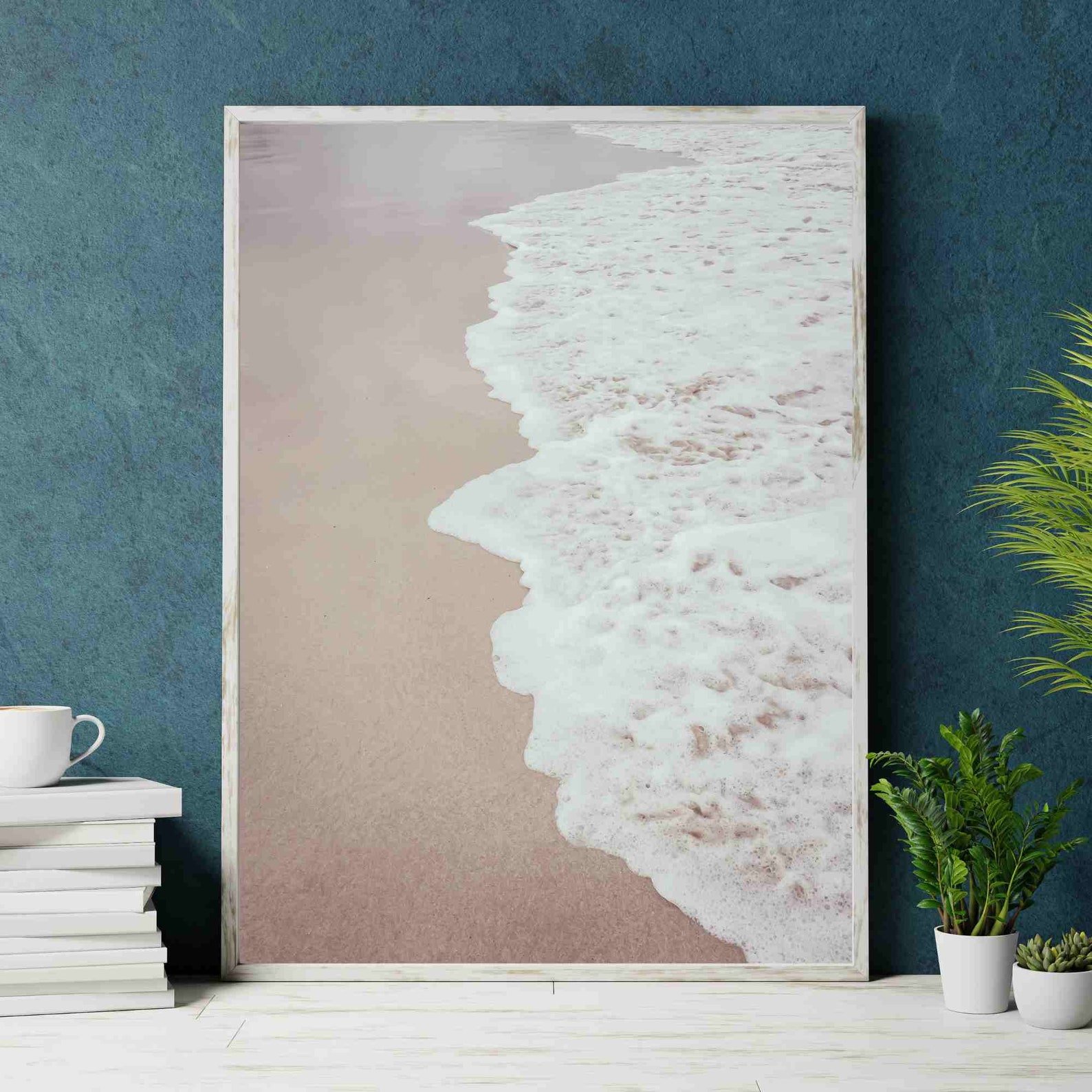 Beach Themed Wall Art Wave Line on Beach Sand Boho Coastal Etsy