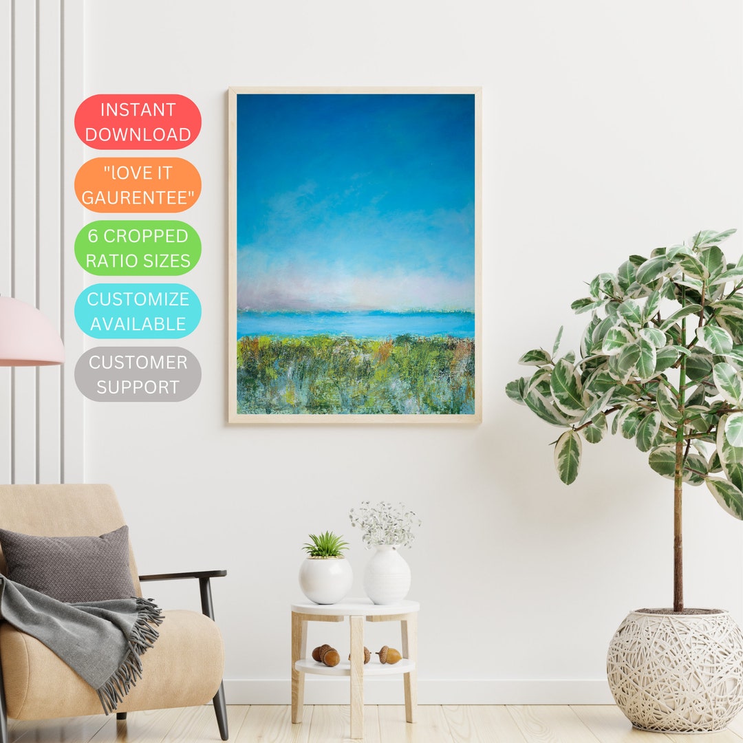 Ocean Scenic Art Print of Ocean Painting Wall Art Print Gift Etsy