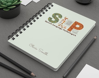 Speech Therapist Notepad Personalized Journal Hardcover Notebook School Slp Planner Organizer Therapy Session Notes Template Professional