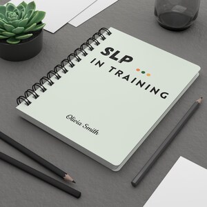 Speech Pathologist Notebook Future Slp in Training Journal Personalized Therapy Notes Data Collection Progress Planner Study Notes Hardcover