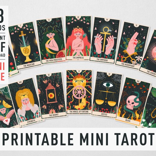 Printable Medium Size Tarot Cards High-res 78-card Tarot - Etsy