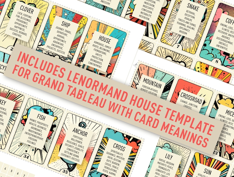 Pop Art Lenormand Deck Printable 36 Card Oracle Cards Modern Comic pop-art-lenormand-deck-printable-36-card-oracle-cards-modern-comic