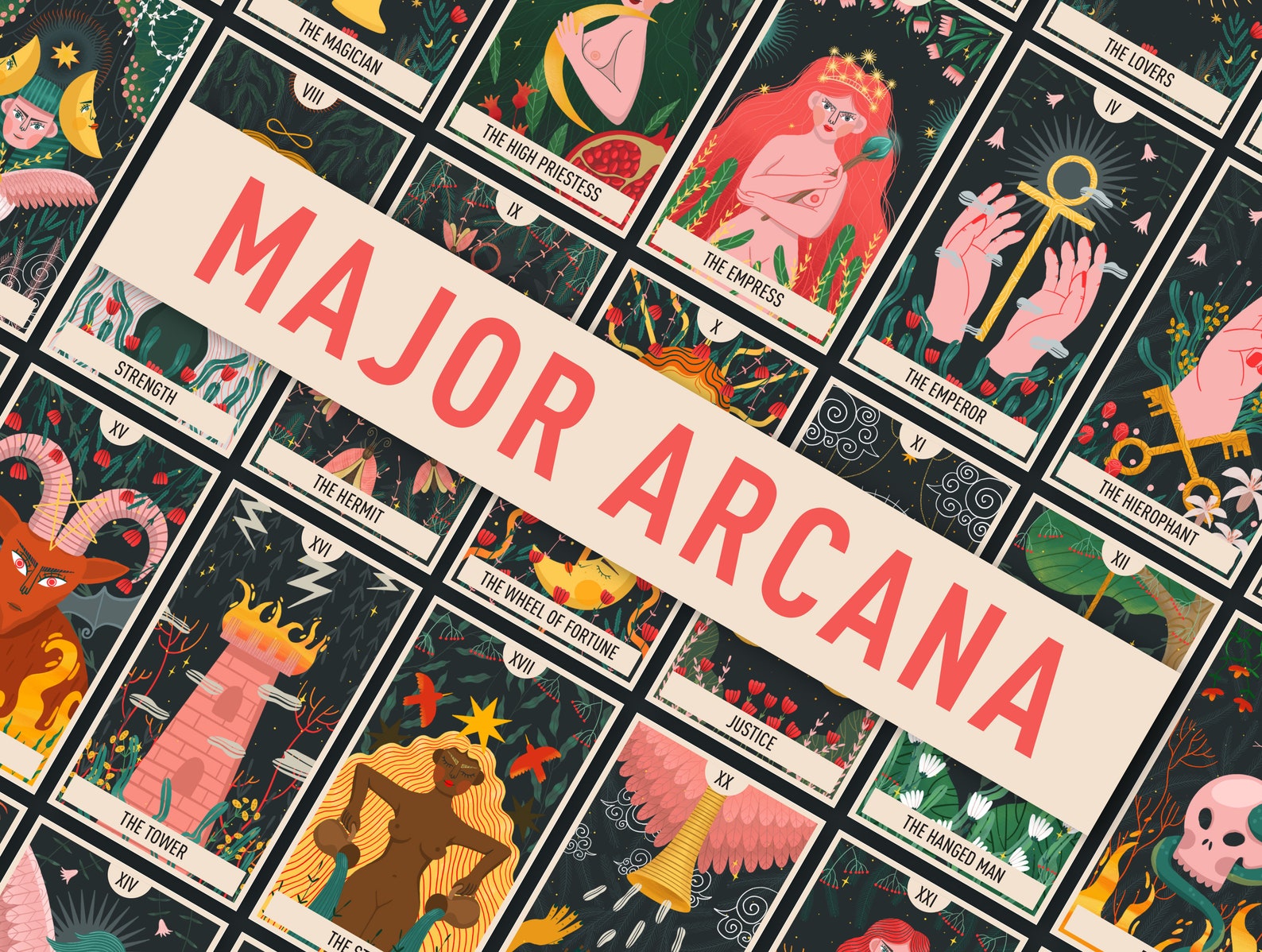 Mini Printable Tarot Deck High-res 78-cards Pocket Size - Etsy