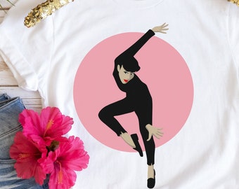 Audrey Hepburn t shirt featuring Audrey in Funny Face Movie. Vintage Style Tee For Women. Soft Girl Aesthetic, Balletcore, One-Of-A-Kind