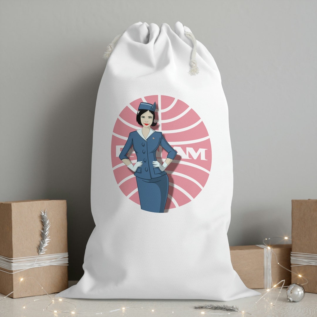 Flight Attendant Shoe Bag, Crew Shoes Bag, Personalised Drawstring Bag