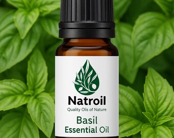 Olejek eteryczny z bazylii (Ocimum basilicum L.).