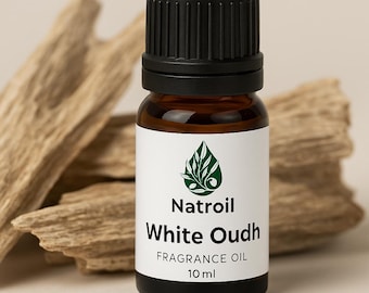 Natroil Sustainable Premium White Oud Oil | Wyprodukowano w Indiach | Ekologiczny, luksusowy, drzewny zapach bursztynu do nowoczesnych perfum i attarów