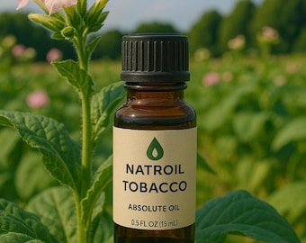 Olejek absolutny z tytoniu | Ekstrakt z Nicotiana Tabacum do perfum naturalnych i profesjonalnych | Ciepły, bursztynowo-drzewny absolut Natroil | Perfumy luksusowe