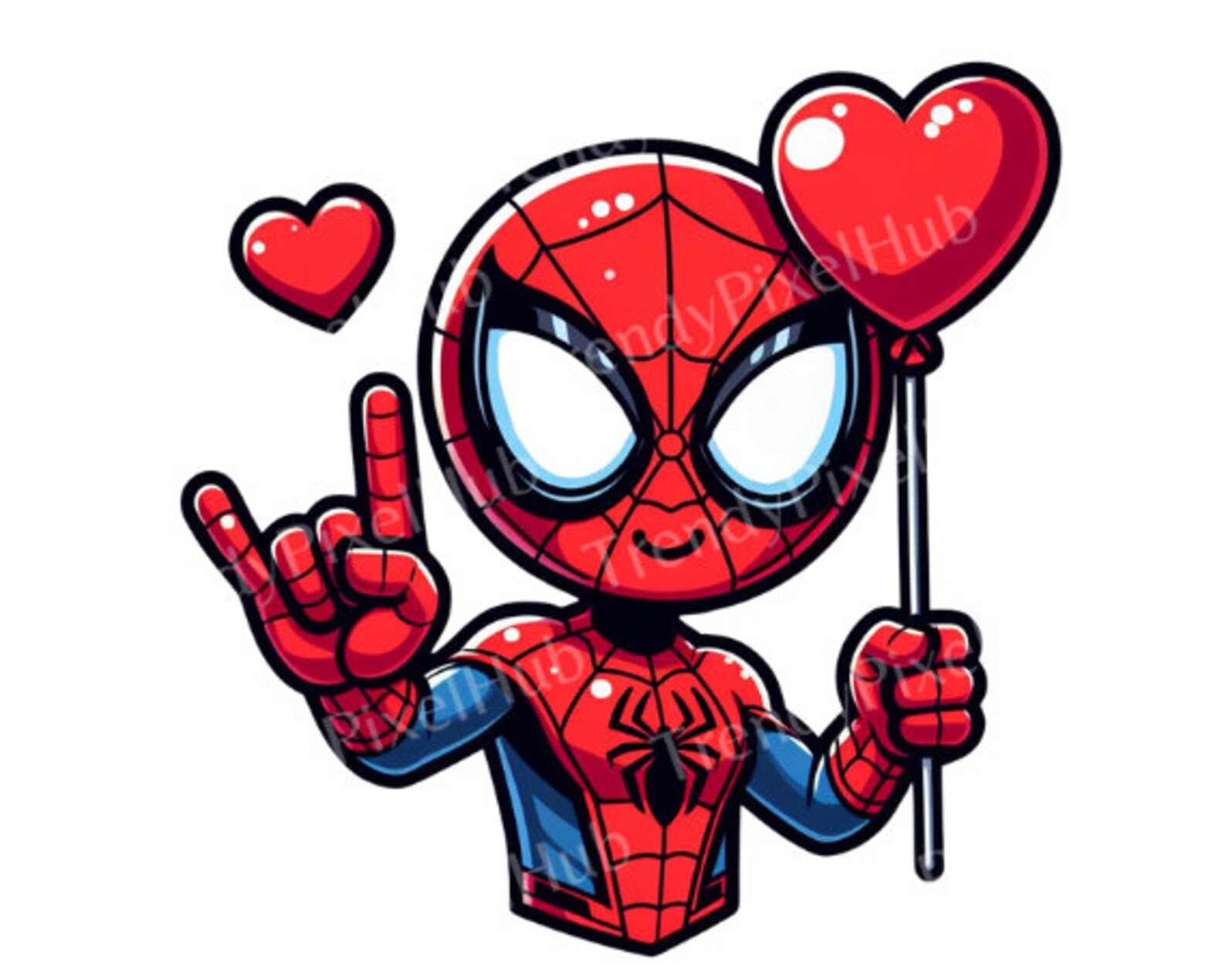 Spidy Love Valentine Love PNG Spider Love PNG Heart Balloon Flower