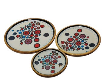 Handcrafted Wooden Plates: Rustic Eco-Friendly Dinnerware Set