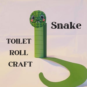 Snake Toilet Roll Paper Craft Printable Kids Kit PDF Craft, Animals Craft Templates To Cut And Make, Animals Paper Card Craft Children