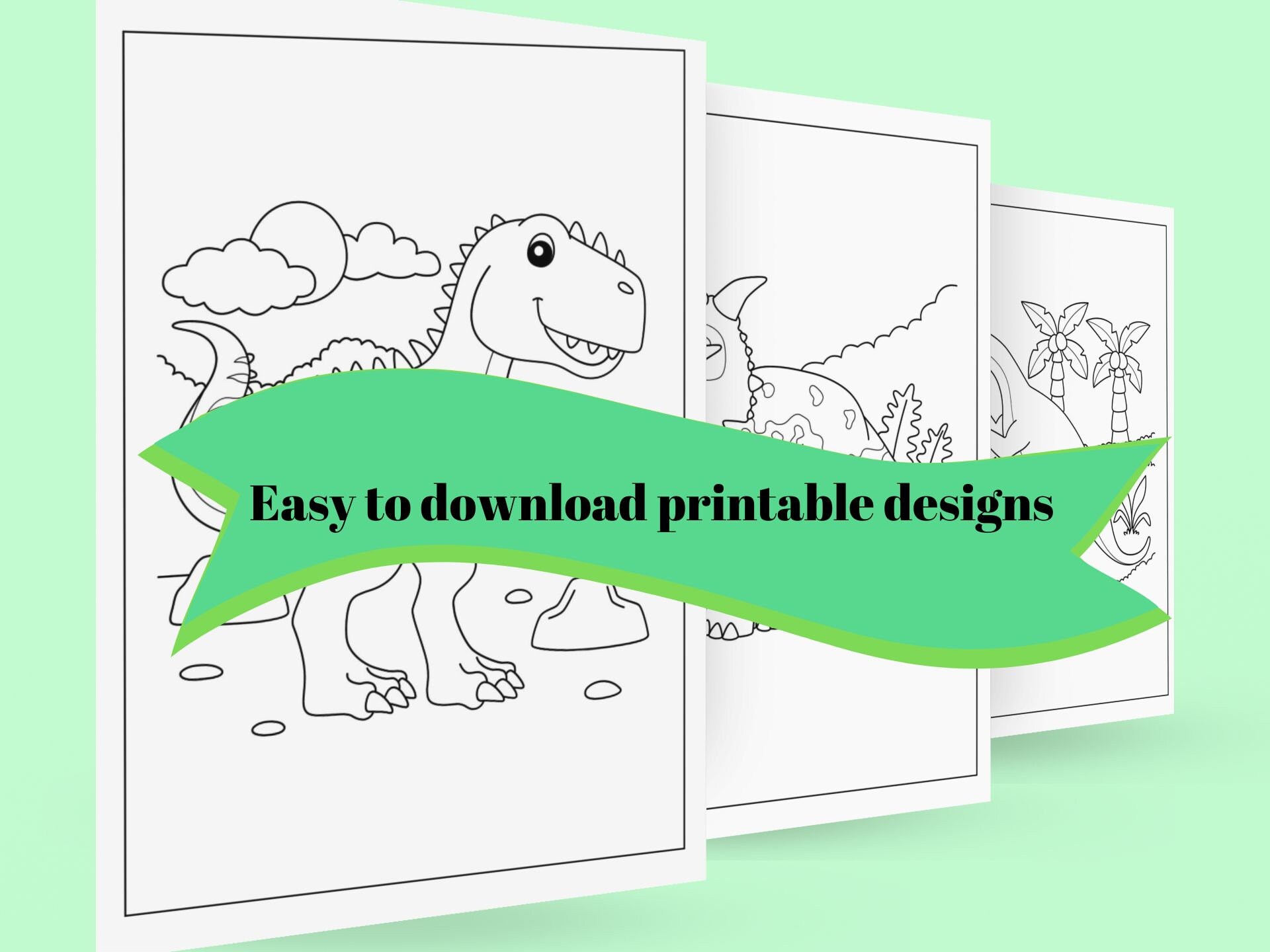 50 Printable Dinosaur Colouring Pages DIGITAL DOWNLOAD ONLY Etsy UK