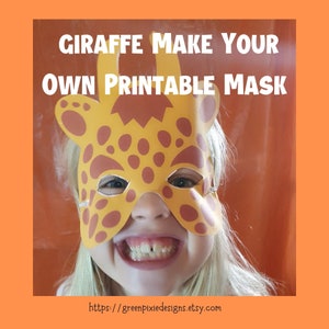 Giraffe Mask: DIY Jungle Safari Birthday Costume (PDF Pattern)
