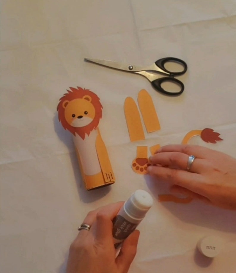 Lion Toilet Roll Paper Craft Printable Kids Kit PDF Craft, Animals ...