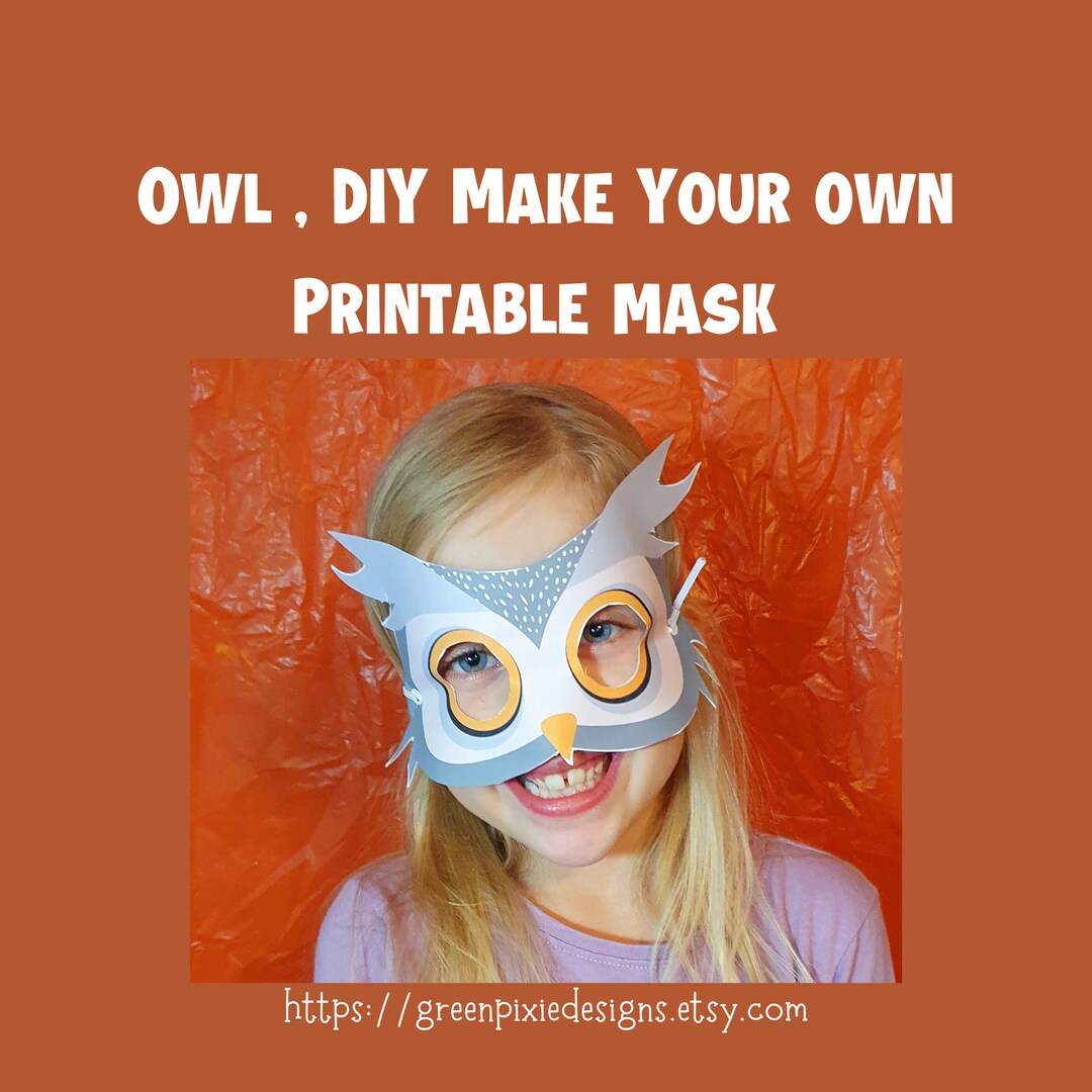 Make Your Own Owl Woodland Animal Costume Mask Masquerade DIY Etsy UK