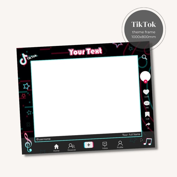 Tik Tok Customised Photo Prop Tiktok Party Frames Tik Tok Etsy