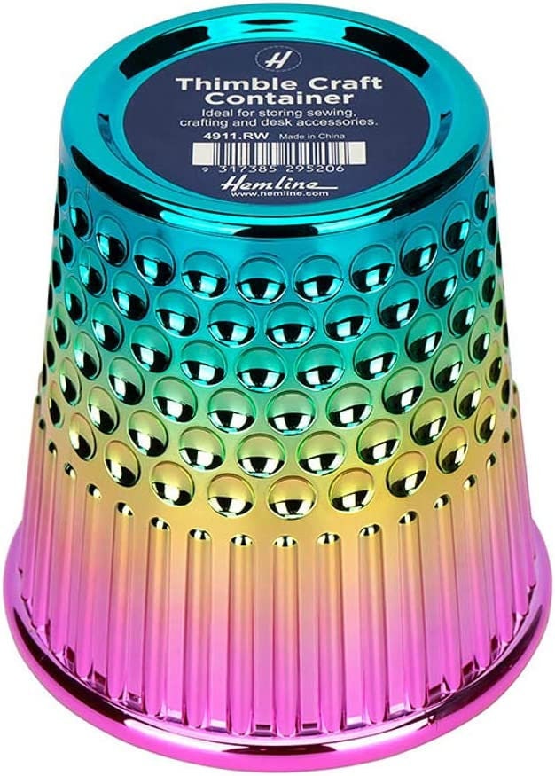 Hemline Thimble Desk Organiser RAINBOW Pens Pencils Holder Etsy