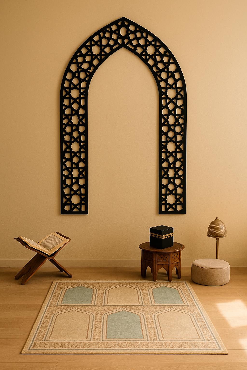 Mihrab en bois, art mural islamique Mehraab pour salle de prière musulmane, décoration du ramadan, panneau décoratif marocain, cadeau de l'Aïd - France