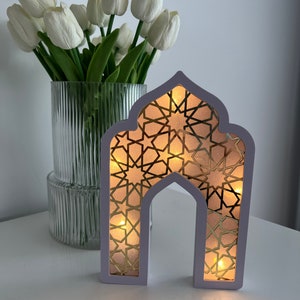 Ramadan decoration mosque with light light mosque