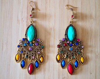 Boucles d'oreilles fantaisie style Oriental