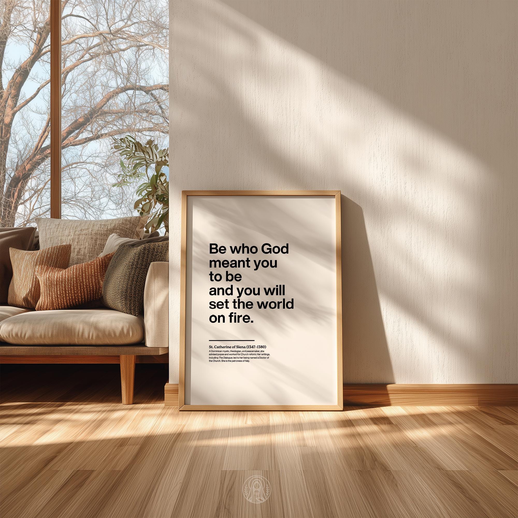 St Catherine of Siena Printable Quote: Be Who God Meant You to Be ...