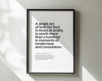 St John Chrysostom Printable Quote, Minimalist Inspirational Catholic Wall Art, Digital Download