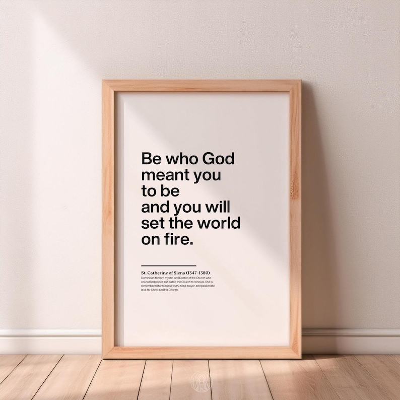 St Catherine of Siena Printable Quote, Catholic Inspirational Wall Art ...